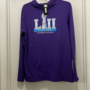 SuperBowl 52 hooded long sleeved tshirt. New with tags. Woman’s XXL.